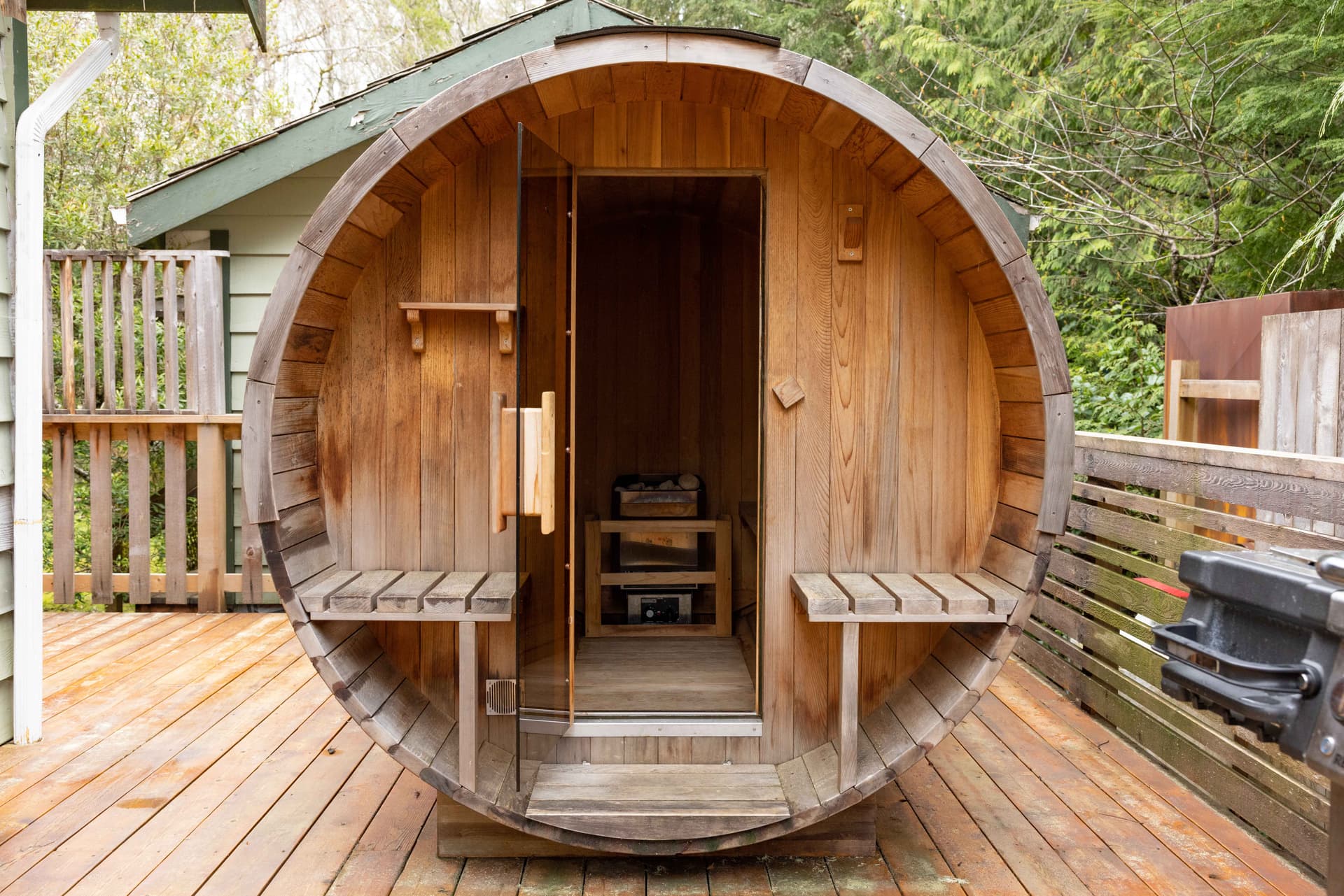 Side yard and garden area