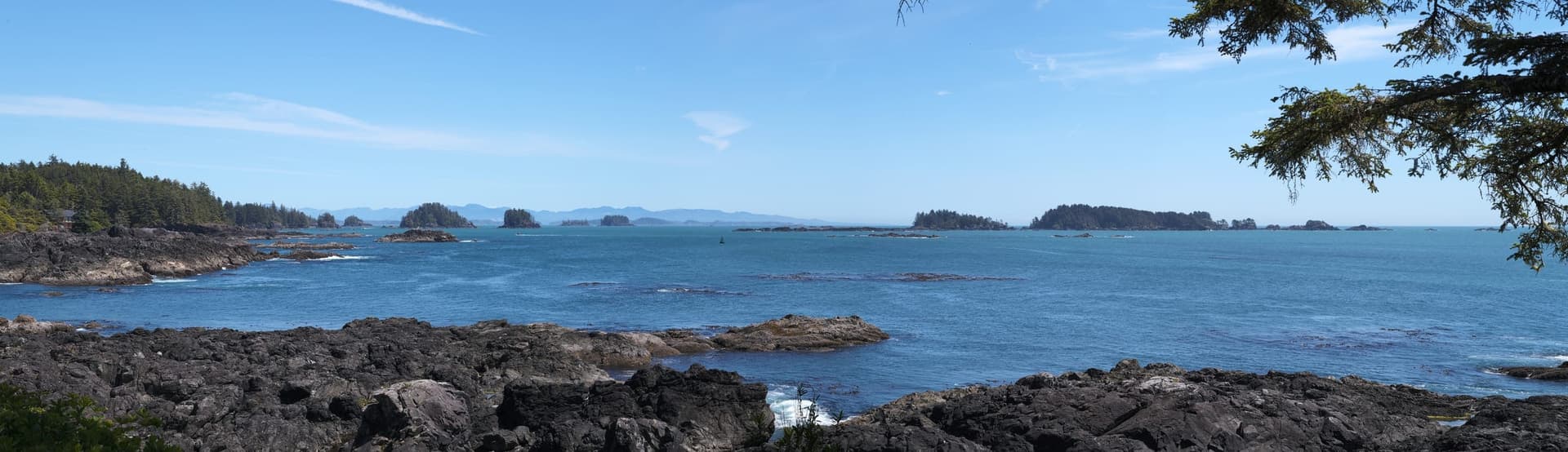 Tofino BC coastline panorama