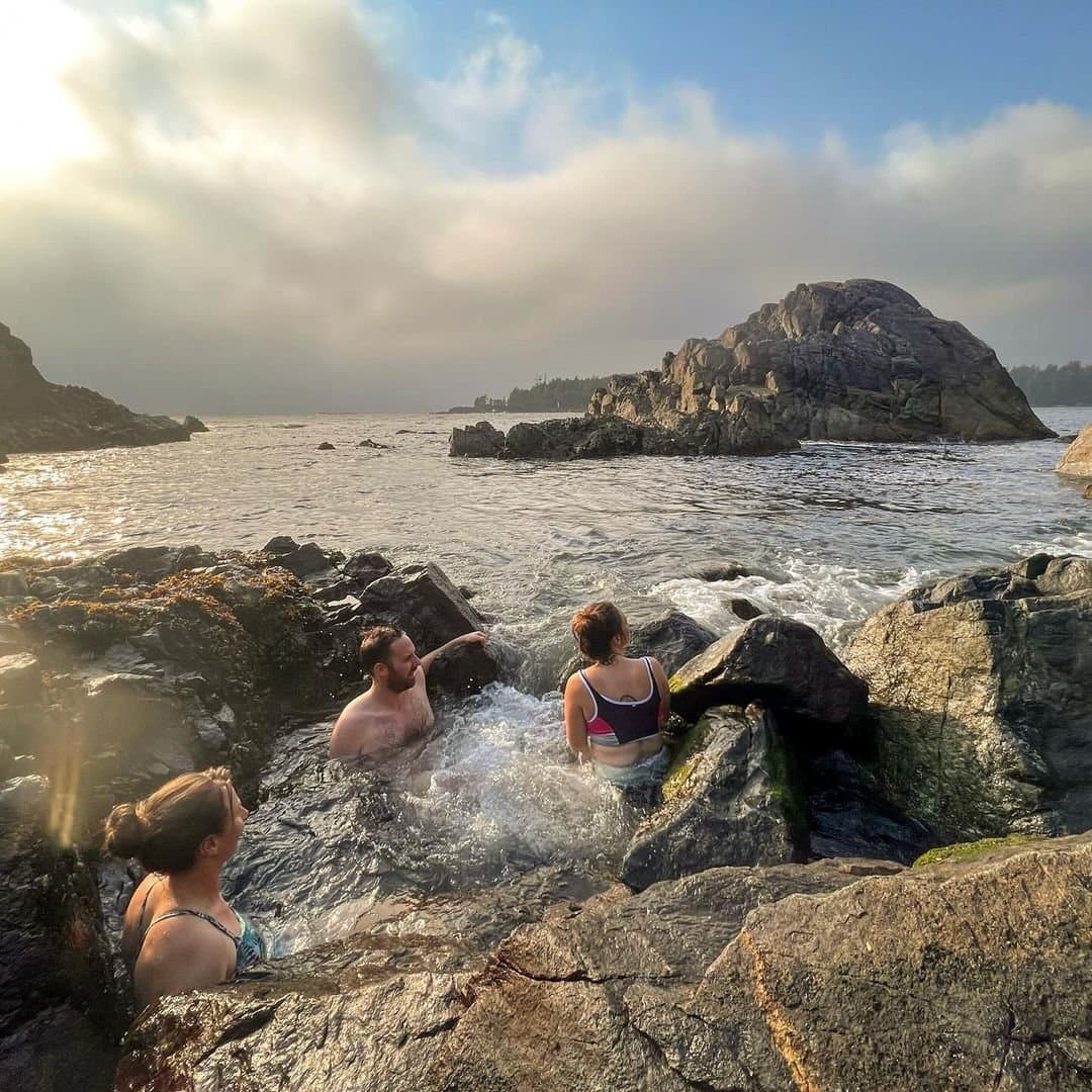 Natural hot springs surrounded by old-growth forest